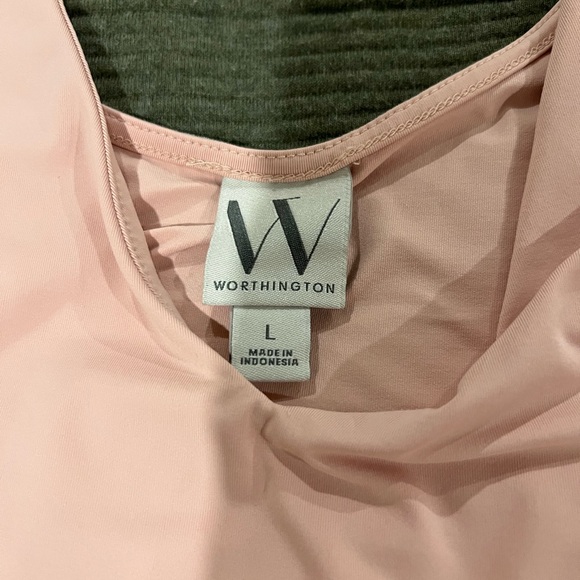 Worthington Soft Coral V-Neck Tank Top - Picture 4 of 4